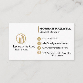 Carte de visite professionnelle simple blanche per