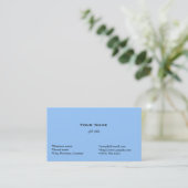 Carte de visite professionnelle simple bleu aqua (Debout devant)