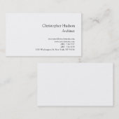 Carte de visite professionnelle simple noir blanc (Devant / Derrière)