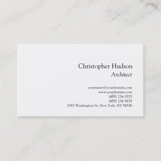 Carte de visite professionnelle simple noir blanc (Devant)