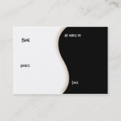 Carte de visite professionnelle simple noir blanc (Dos)