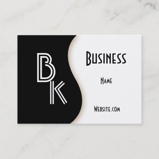 Carte de visite professionnelle simple noir blanc (Devant)