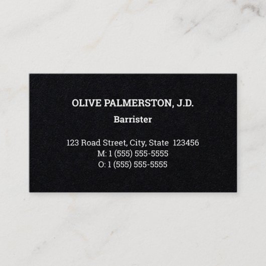 Carte de visite professionnelle simple pour cabine (Devant)