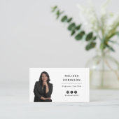 Carte de visite professionnelle simple verte sauge (Debout devant)