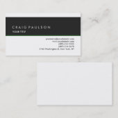 Carte de Visite Professionnelle Style Simple Gris (Devant / Derrière)