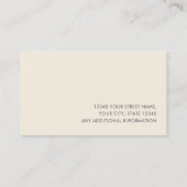 Carte de Visite Professionnelle Sur Mesure Grise e (Dos)