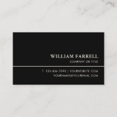 Carte de Visite Professionnelle Sur Mesure Noir et (Devant)