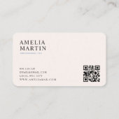 carte de visite professionnelle tactile bleu simpl (Dos)