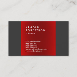 Carte de visite professionnelle tendance gris fonc