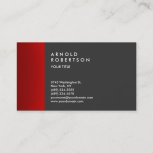 Carte de visite professionnelle tendance gris fonc