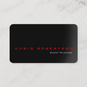 Carte de visite professionnelle tendance noir gris