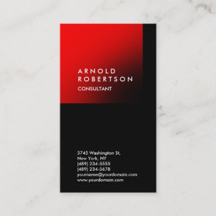 Carte de visite professionnelle tendance rouge noi