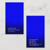 Carte de visite professionnelle unique bleue éléga (Devant / Derrière)
