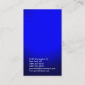 Carte de visite professionnelle unique bleue éléga (Dos)