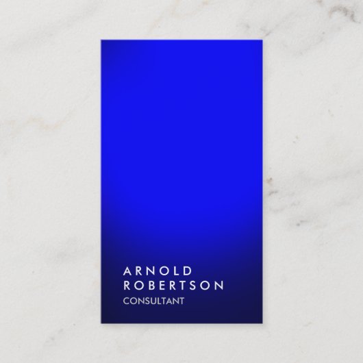 Carte de visite professionnelle unique bleue éléga (Devant)