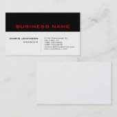 Carte de visite professionnelle unique Pearl Black (Devant / Derrière)