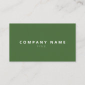 Carte de visite professionnelle vert forêt minimal (Devant)