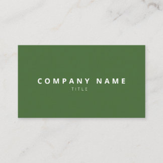 Carte de visite professionnelle vert forêt minimal