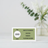 Carte de visite professionnelle Vert Sauge Moderne (Debout devant)