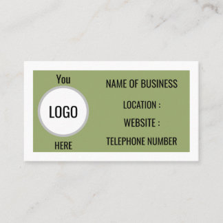 Carte de visite professionnelle Vert Sauge Moderne