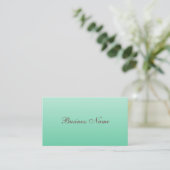 Carte de visite professionnelle verte menthe (Debout devant)