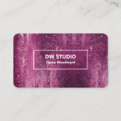 Carte de visite professionnelle violet magenta mod (Devant)