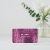 Carte de visite professionnelle violet magenta mod (Debout devant)