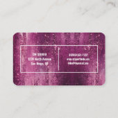Carte de visite professionnelle violet magenta mod (Dos)