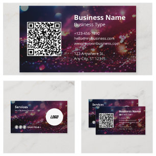 Carte De Visite Professionnellement votre logo ici Scannable QR Co