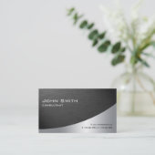 Carte De Visite  professionnelles élégantes en noir métal (Debout devant)