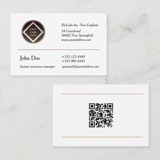 Carte De Visite professionnels (Devant / Derrière)