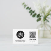 Carte De Visite Professionnels Connectez-vous avec nous Code QR de (Debout devant)
