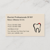 Carte De Visite Professionnels dentaires du bureau des dentistes (Devant)