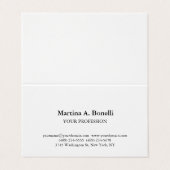 Carte De Visite Professlonal Unique Élégant Plain Simple Spécial (Extérieur déplié)