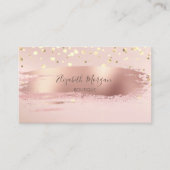 Carte De Visite Professsional Moderne, Confetti Or, Brush Stroke (Devant)