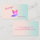 Carte De Visite Proffesional Fille Moderne, talons hauts (Devant / Derrière)