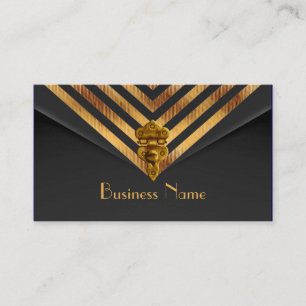 Carte De Visite Profil Business Gold Black Velvet Bande