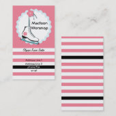 Carte De Visite Profil Card2 de patin de glace (Devant / Derrière)