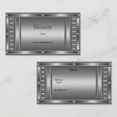 Carte de visite profil Chrome sur Argent (Devant / Derrière)