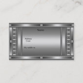 Carte de visite profil Chrome sur Argent (Dos)