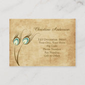 Carte De Visite Profil coloré de paon (Dos)