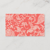 Carte De Visite Profil Coral Paisley (Devant)