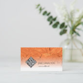 Carte De Visite Profil cuivre Code QR (Debout devant)