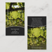Carte De Visite Profil d'affaires de raisin de vignoble (Devant / Derrière)