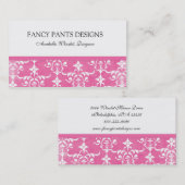 Carte De Visite Profil Damask rose -Carte de visite (Devant / Derrière)