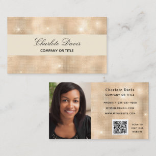 Carte De Visite Profil de code Gold qr