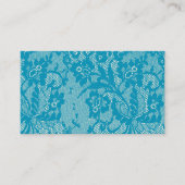 Carte De Visite Profil de dentelle turquoise (Devant)