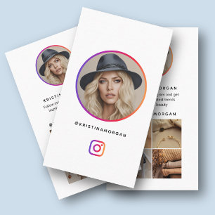 Carte De Visite Profil de grille moderne pour influenceur Instagra