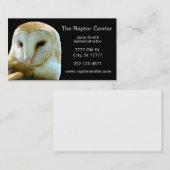 Carte De Visite Profil de hibou de grange de Raptor (Devant / Derrière)