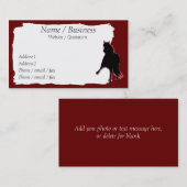 Carte De Visite Profil de la bannière péruvienne Paso Horse (Devant / Derrière)